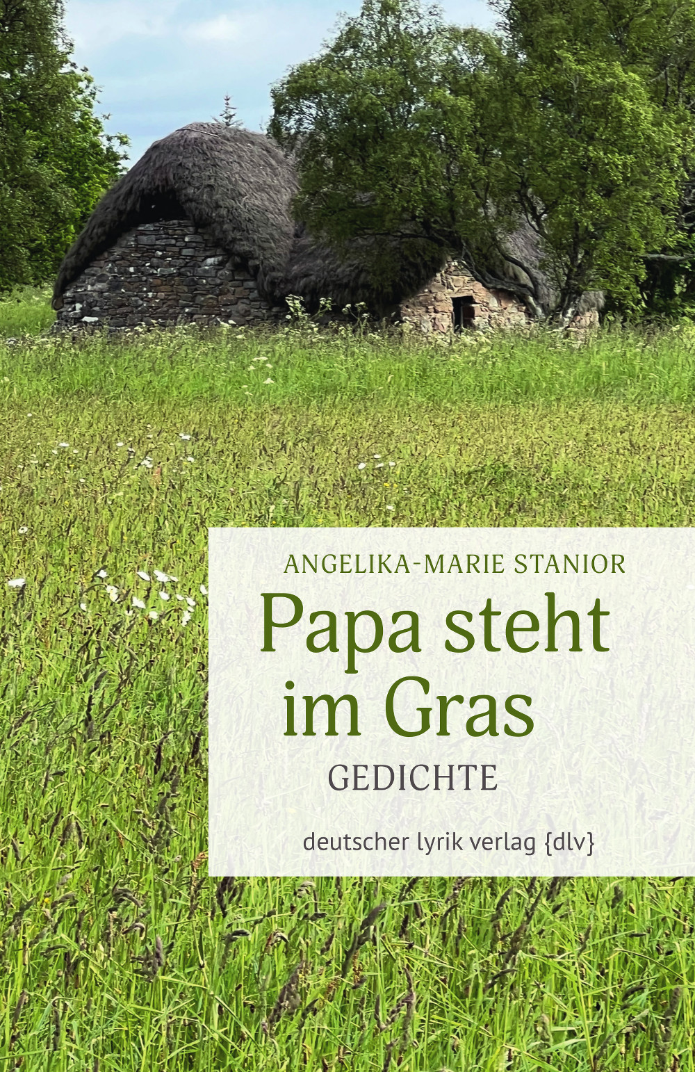 Papa steht im Gras